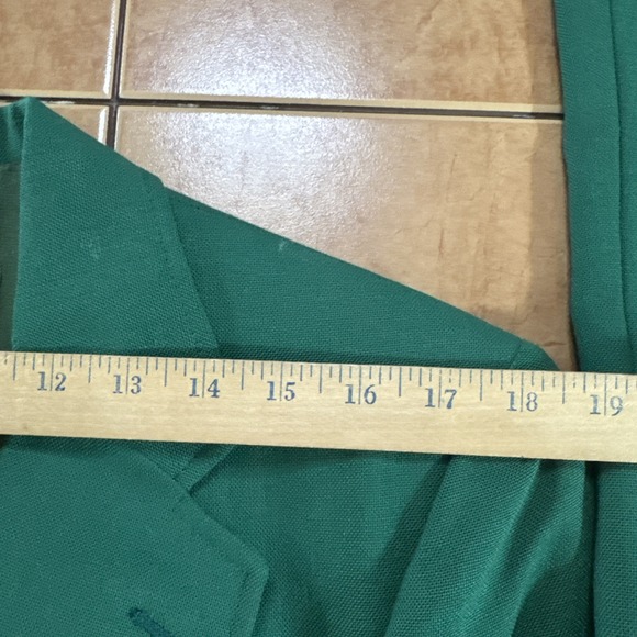 Dickinson & Lee 38S Kelly Green Blazer Sport Coat Jacket USA Made Gold Buttons - Picture 9 of 12